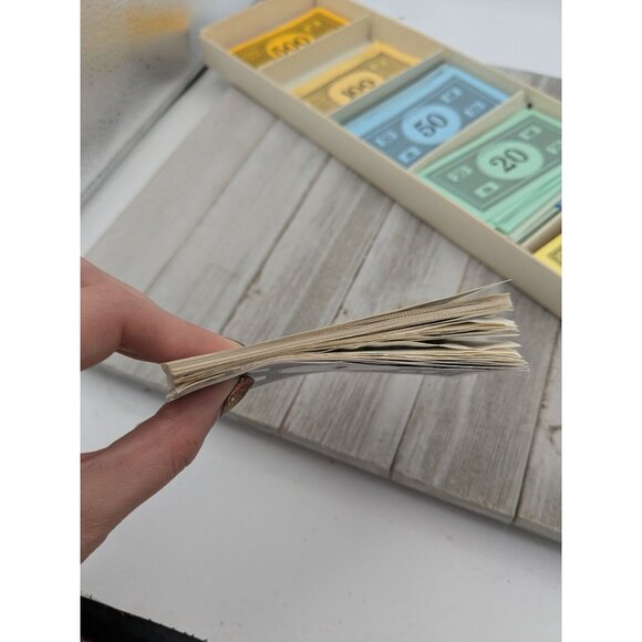 Vintage 1961 Monopoly Replacement Money Currency With Money Bank - Picture 6 of 12
